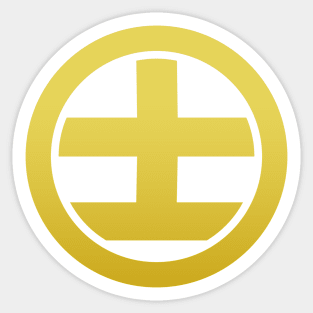 Yellow EARTH Kanji Sticker